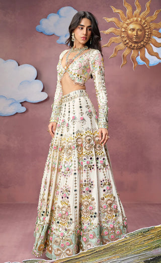 Lehenga Set for Indian Wedding – Ivory Moon Chose Us by Papa Don't Preach