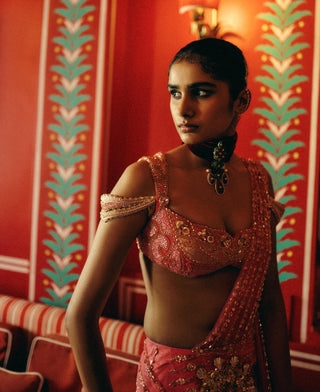 Saree Set for Indian Wedding – Pink Moonchild Majesty by Papa Don't Preach