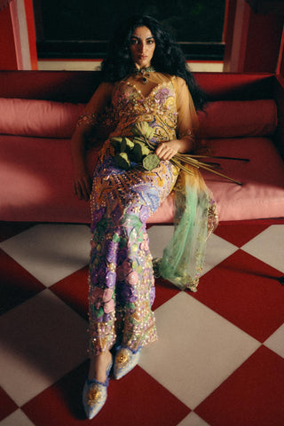 Gown for Evening Wear – Multicolor She Wore the Universe by Papa Don't Preach
