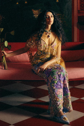 Gown for Evening Wear – Multicolor She Wore the Universe by Papa Don't Preach