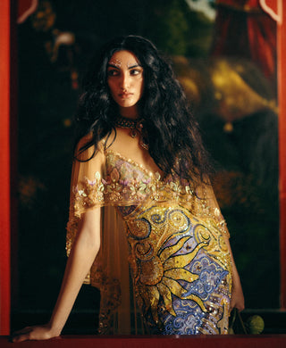 Gown for Evening Wear – Multicolor She Wore the Universe by Papa Don't Preach