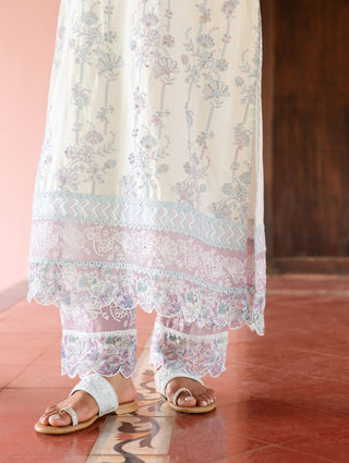 White malgudi days nair kurta set