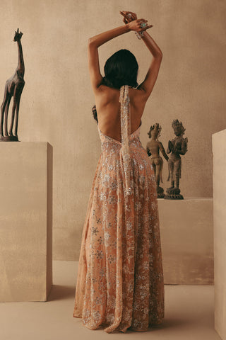 Mirrorwork Dress Set Contemporary Wear – Pink Halter by Twenty Nine