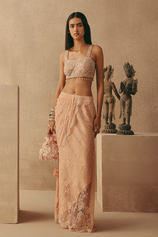 Mirrorwork Cape Jacket Set Indian Wedding Pink Cape Jacket by Twenty Nine