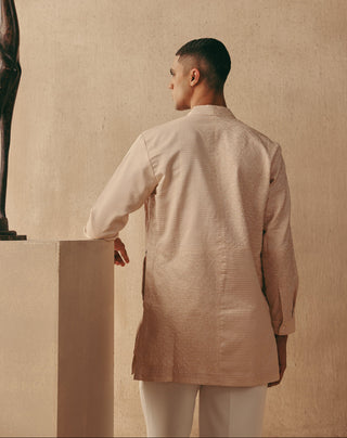 Pink Kurta Set for Indian Wedding – Short Silk Bandhani by Twenty Nine