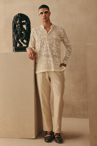 Kurta Set Indian Wedding – Ivory Chikankari by Twenty Nine