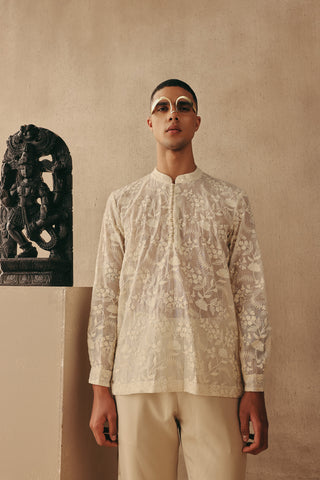 Kurta Set Indian Wedding – Ivory Chikankari by Twenty Nine