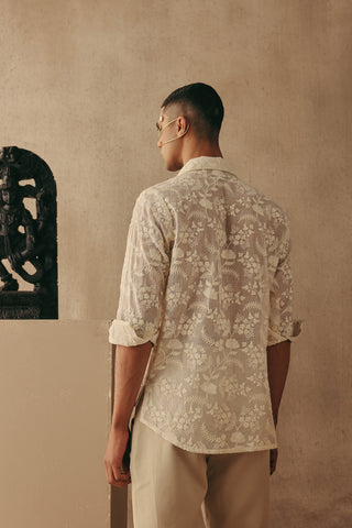 Kurta Set Indian Wedding – Ivory Band Collar by Twenty Nine