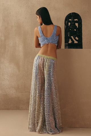 Sharara Lehenga Set Indian Wedding – Blue Jacket by Twenty Nine