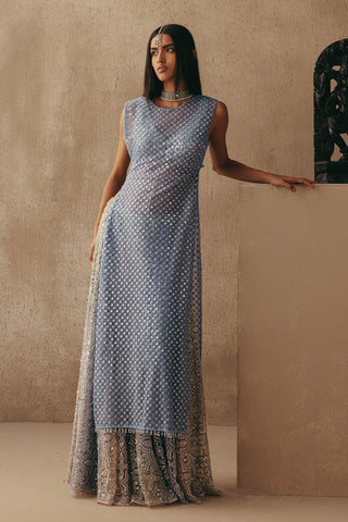 Sharara Lehenga Set Indian Wedding – Blue Jacket by Twenty Nine