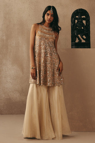 Mirrorwork Co-ord Set Contemporary Wear – Pink Pearl by Twenty Nine