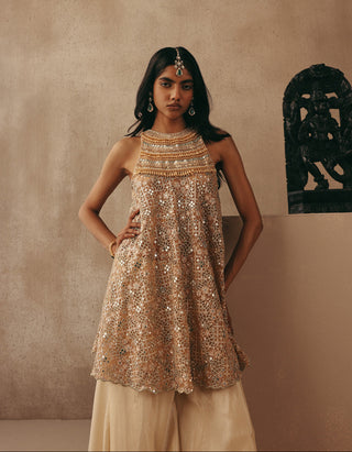 Mirrorwork Co-ord Set Contemporary Wear – Pink Pearl by Twenty Nine