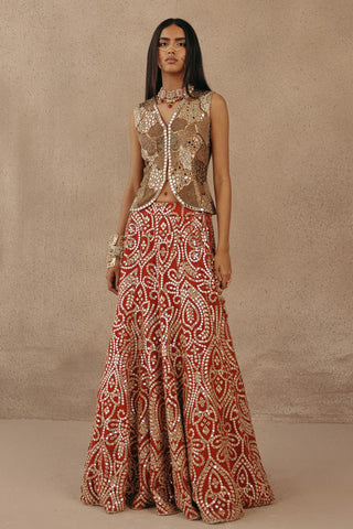 Lehenga Set Indian Wedding – Orange Fish Cut by Twenty Nine