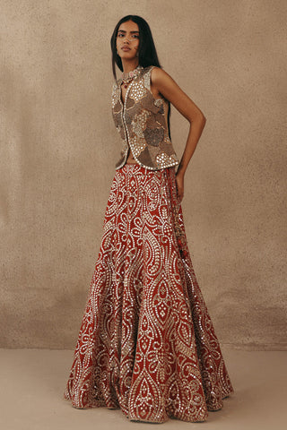 Lehenga Set Indian Wedding – Orange Fish Cut by Twenty Nine