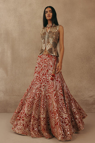 Lehenga Set Indian Wedding – Orange Fish Cut by Twenty Nine