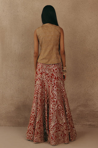 Lehenga Set Indian Wedding – Orange Fish Cut by Twenty Nine