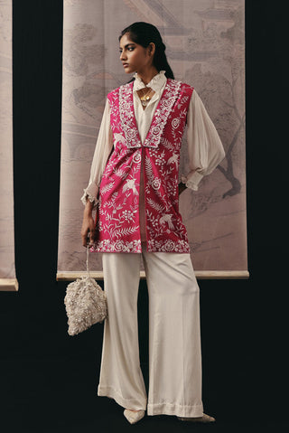 Palazzo Set Contemporary Wear – Pink Gaara Shirt by Twenty Nine