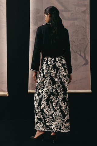 Skirt Set Contemporary Wear – Black Gaara Jacket by Twenty Nine