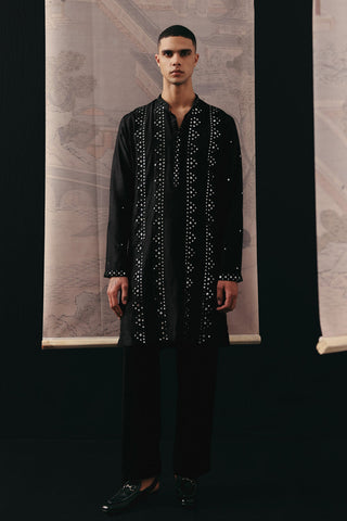 Kurta Set Indian Wedding – Black Mirrorwork by Twenty Nine