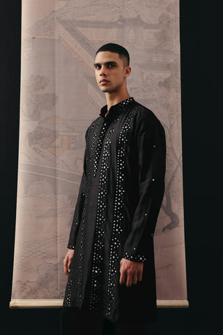 Kurta Set Indian Wedding – Black Mirrorwork by Twenty Nine