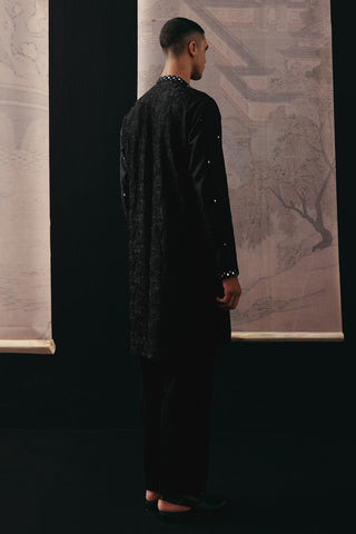 Kurta Set Indian Wedding – Black Mirrorwork by Twenty Nine