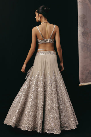 Lehenga Set Indian Wedding – Silver Cape by Twenty Nine