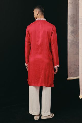 Red Kurta Set for Indian Wedding – Parsi Gaara by Twenty Nine