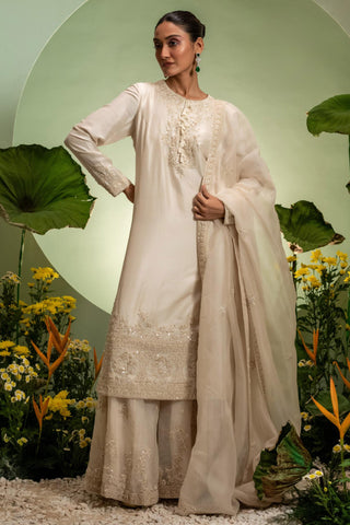 Sharara Set for Indian Wedding – Ivory Eden by Pallavi Poddar