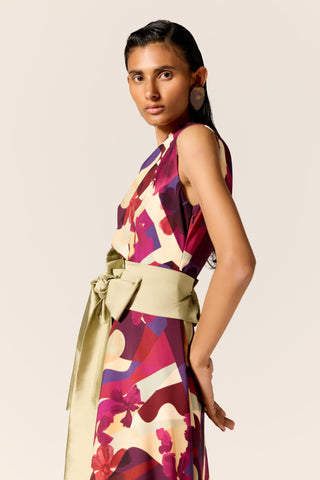 Multicolor ursa eminence dress