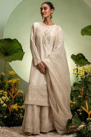 Sharara Set for Indian Wedding – Ivory Eden by Pallavi Poddar