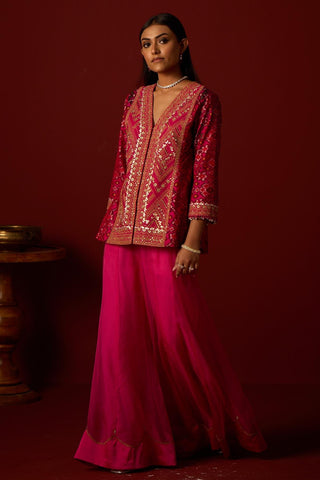 Peplum set for Indian Wedding – Rani Pink by 29india