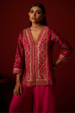 Peplum set for Indian Wedding – Rani Pink by 29india