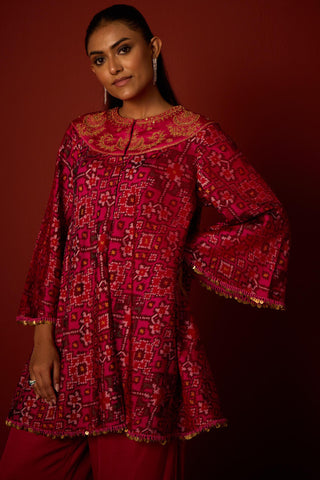 Tunic set for Indian Wedding – Rani Pink by 29india