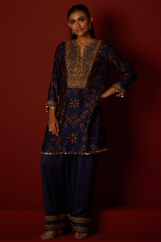 Farshi salwar set for Indian Wedding – Deep Indigo by 29india