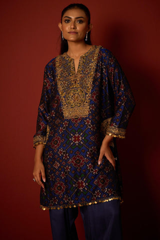 Farshi salwar set for Indian Wedding – Deep Indigo by 29india