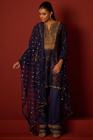 Farshi salwar set for Indian Wedding – Deep Indigo by 29india