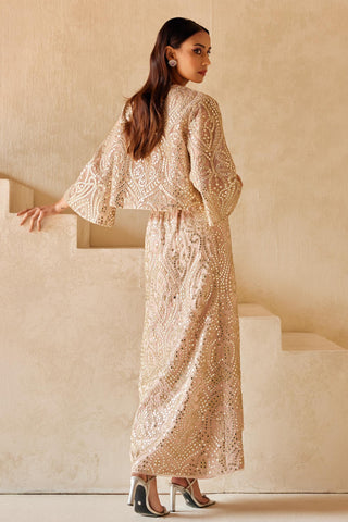 Aaina Jacket Set for Indian Wedding – Metallic Mirrorwork Style by Twenty Nine