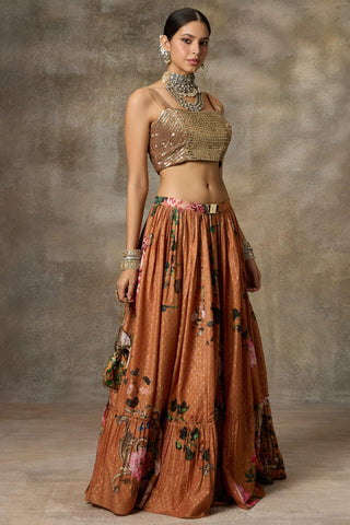 Orange skirt and top set