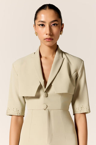 Green aurora eminence jacket jumpsuit