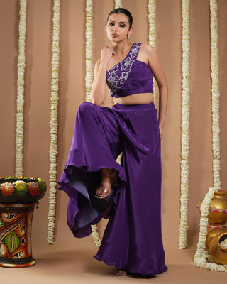 Dark purple avyanna indo set