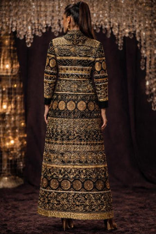 Jacket Set Regal Wear - Black Shahi Taqdeer Jacket Set by Banjara Trail