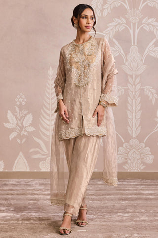 Gold tissue nooreh ever after kurta set