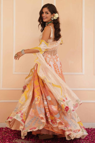 Orange dil se rumi lehenga