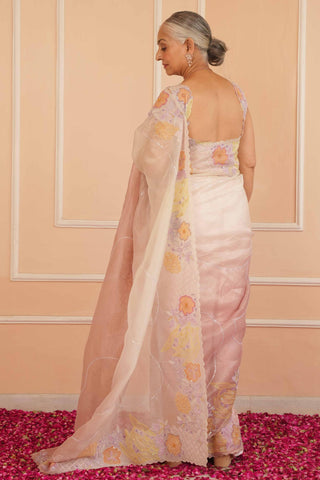 Ivory dil se mira ombré saree
