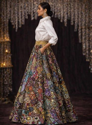 Skirt Bohemian Wear - Multicolor Heera Skirt by Banjara Trail
