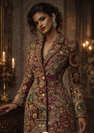 Dress Glamour Wear - Multicolor Bella Blazer Dress by Banjara Trail