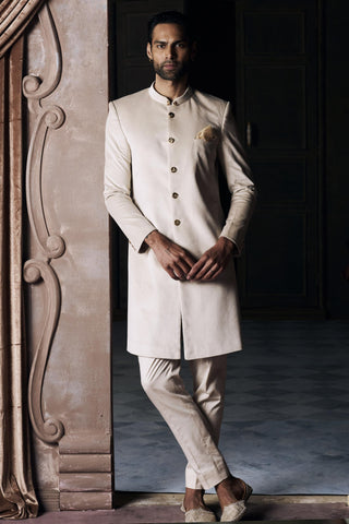 Achkan Indian Wedding - White Jaisalmer by Matsya