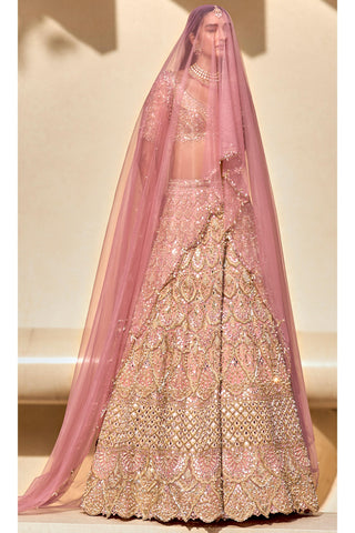 Lehenga Set Indian Wedding Pink Net by Tamanna Punjabi Kapoor
