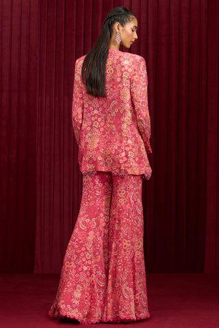 Pink sync jazz-e-jashn jacket set