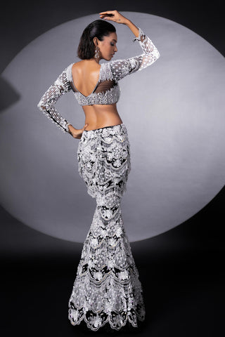 Black diora lehenga set